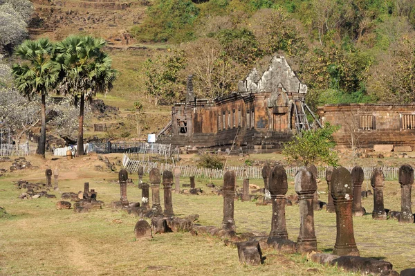 Khmer archaeological site of Wat Phu Champasak, Laos — Stock Photo, Image