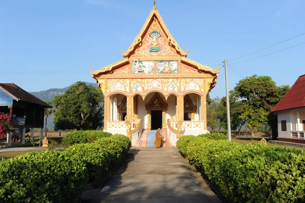 Buddhistisk tempel i Champasak Laos - Stock-foto