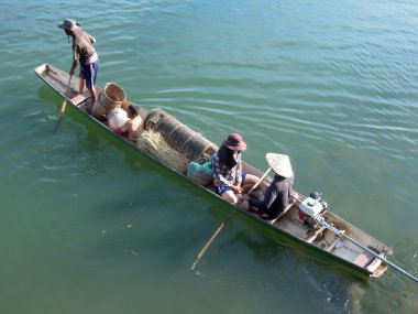 don khon adlı Laos mekong Nehri üzerinde Kano