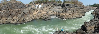 Balıkçılar, don khon, laos adada mekong Nehri