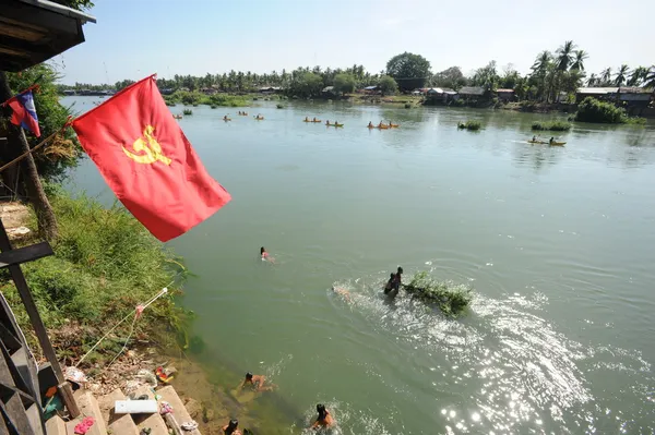 Mekong River between Don Khon and Don Det islands — Stock Photo, Image