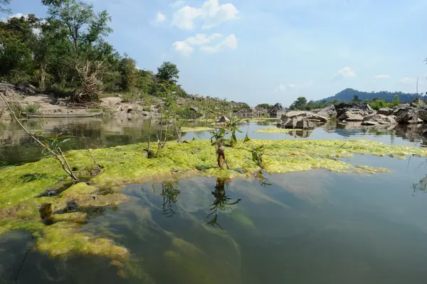 Río Mekong en Don Khon en Laos — Foto de Stock