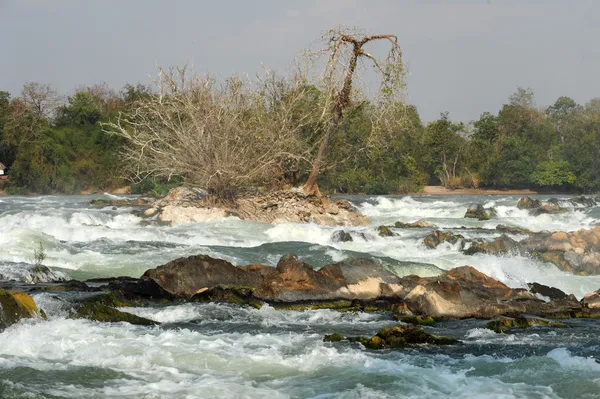 Don Phapheng Falls on the Mekong River in Laos — Stock Photo, Image