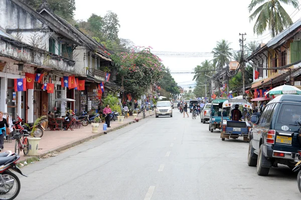 Αποικιακή σπίτια, luang prabang στο Λάος — Φωτογραφία Αρχείου