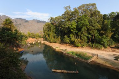köy nehirde ban kong lo laos