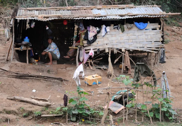 Stare chaty, laos — Zdjęcie stockowe