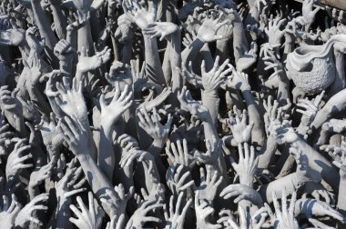 Tembel Wat Rong Khun, Chiang Rai, cehennemden. Tayland