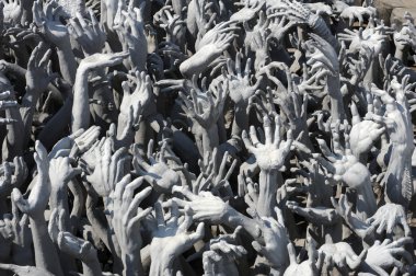 Tembel Wat Rong Khun, Chiang Rai, cehennemden. Tayland