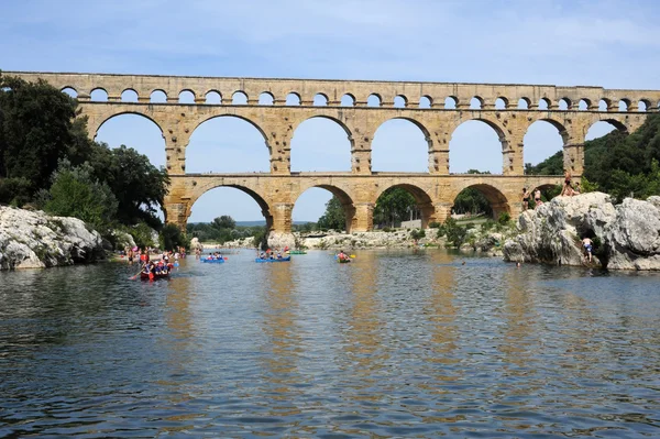 Roman bridge of Gard on France — Stock Photo, Image
