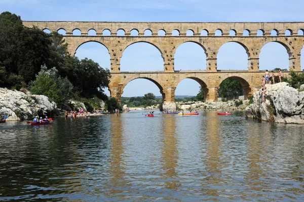 Romeinse brug van gard op france — Stockfoto