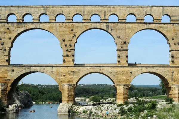 Romeinse brug van gard op france — Stockfoto
