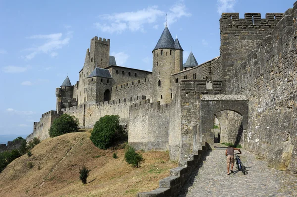 Castillo Comtal en la Ciudadela de Carcasona en Francia — Foto de Stock