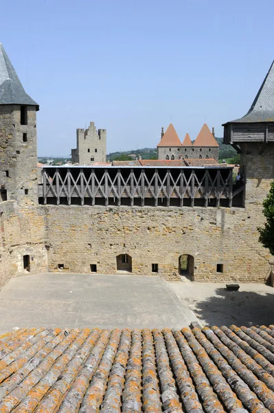 Castle Comtal at the Citadel of Carcassonne on France — Stock Photo, Image