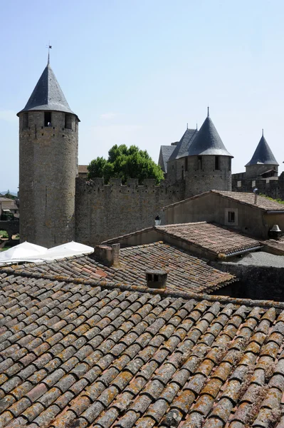 Castle Comtal at the Citadel of Carcassonne on France — Stock Photo, Image