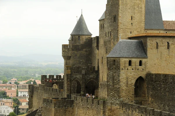 Die Zitadelle von Carcassonne auf Frankreich — Stockfoto