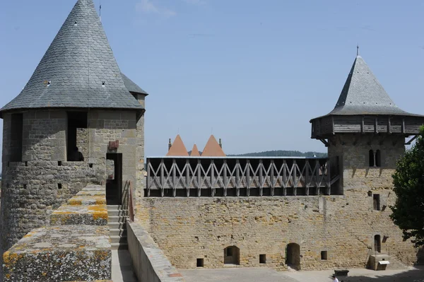 A Cidadela de Carcassonne em França — Fotografia de Stock