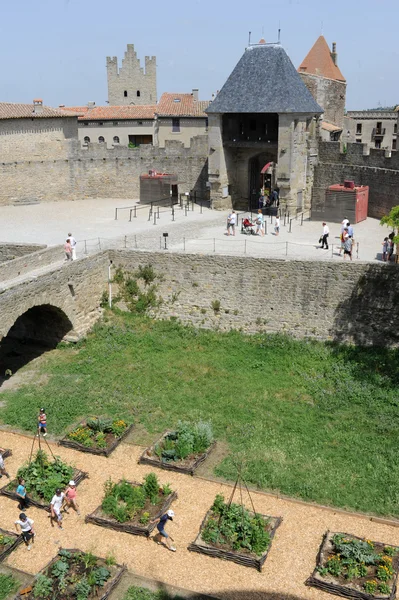 La Cittadella di Carcassonne in Francia — Foto Stock