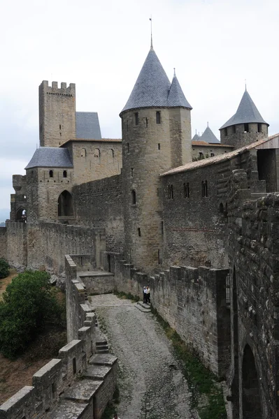 ป้อมปราการของ Carcassonne ในฝรั่งเศส — ภาพถ่ายสต็อก