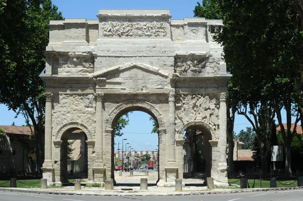 Romeinse arc de triomphe van Oranje op france — Stockfoto
