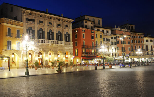 Square of Bra at Verona on Italy