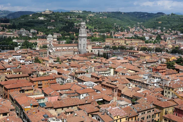 Overview at the old town of Verona on Italy — Stock Photo, Image