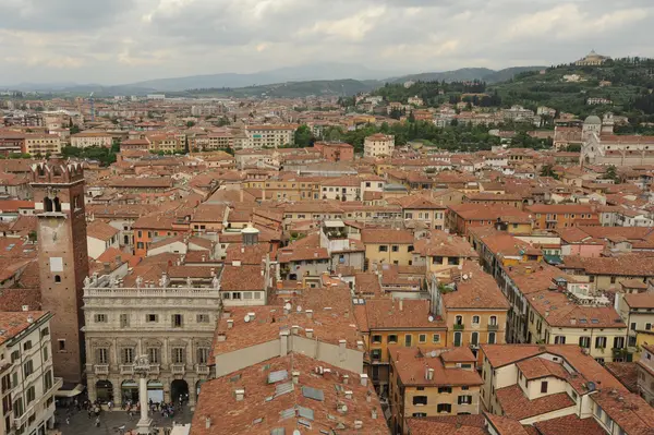 Overview at the old town of Verona on Italy — Stock Photo, Image