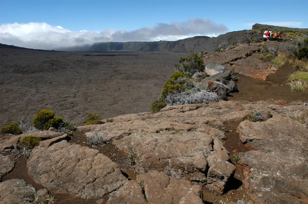 法国、 团聚、 火山 la fournaise — 图库照片