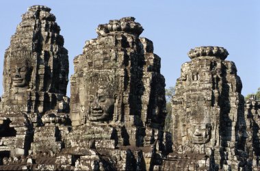 angkor kulesinde Bayon thom, siem reap, Kamboçya.