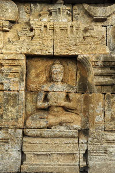 Arkeologiska platsen i borobudur, Unescos världsarv — Stockfoto