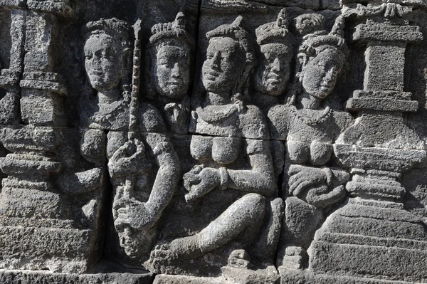 Arkeologiska platsen i borobudur, Unescos världsarv — Stockfoto