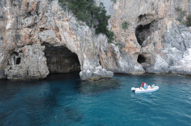 İtalya Sardinya Adası cormorani Mağarası