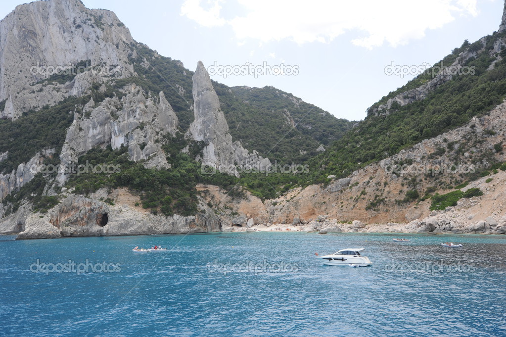 The coast at Cala Goloritze on the island of Sardinia, Italy