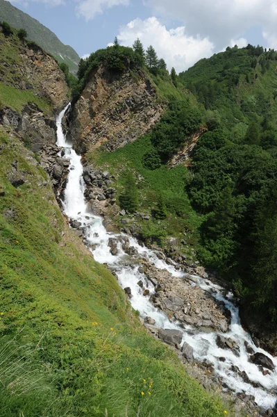 Corriente de montaña de los Alpes suizos — Foto de Stock