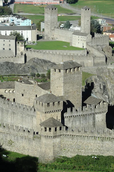 Montebello ve castelgrande kaleleri — Stok fotoğraf