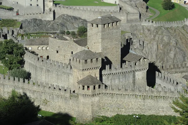 Slotten montebello och Castelgranden — Stockfoto