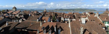 çatıları ve kule murten Fribourg