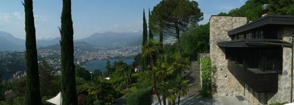 Lugano, vue sur Suisse — Photo