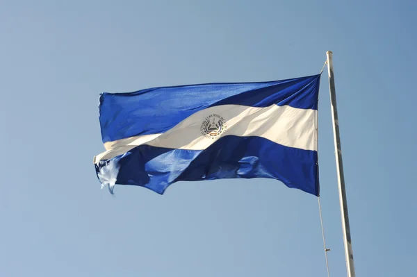 Bandera Nacional de El Salvador — Foto de Stock