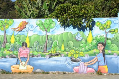 ev ataco el Salvador, duvar resmi