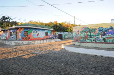 mural on a house at Ataco in El Salvador clipart