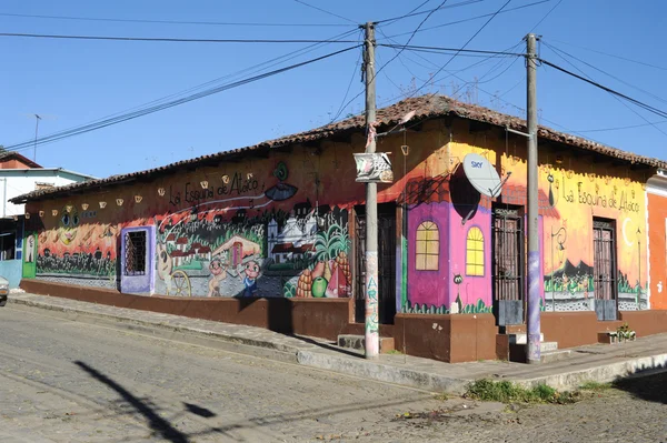 Фреска на будинок в ataco, Ель-Сальвадор — стокове фото