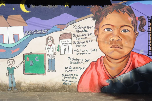 Mural sobre una casa en Ataco en El Salvador —  Fotos de Stock