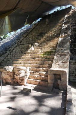 Aged steps in Mayan ruins clipart
