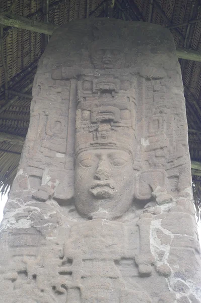 Escultura de piedra Sitio Maya — Foto de Stock