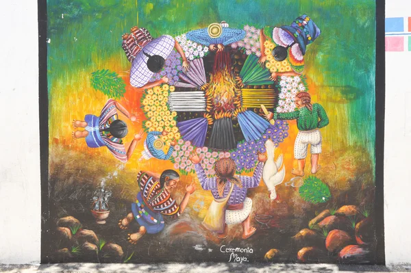 Maya schilderij — Stockfoto