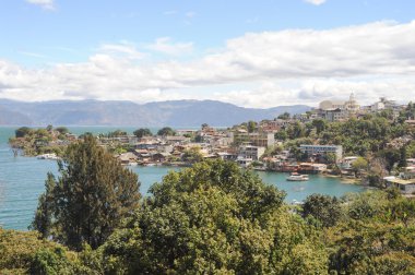 Köyün san pedro la laguna lake atitlan üzerinde