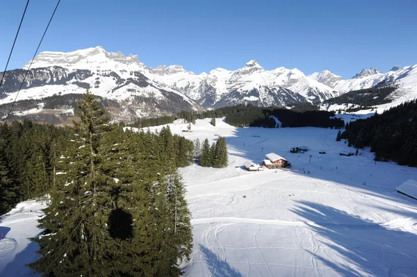 Paisagem de inverno de Engelberg — Fotografia de Stock