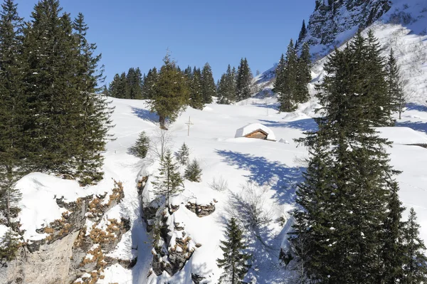 Winter landscape of Engelberg — Stock Photo, Image
