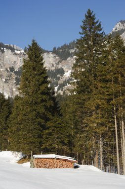 Engelberg kış manzarası
