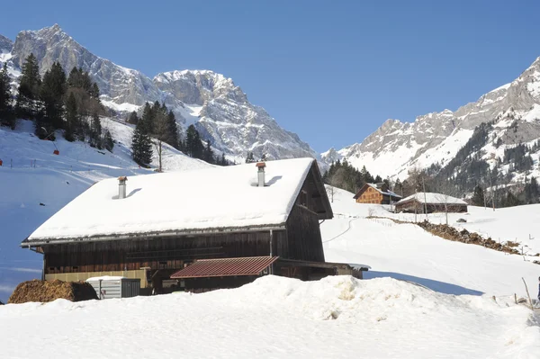 Winter landscape of Engelberg — Stock Photo, Image